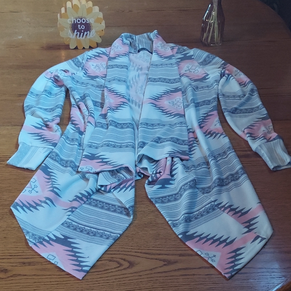 Stylish Women's Cardigan in Pink and Blue